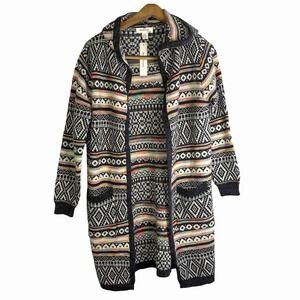 NWT Long Bohemian Country Western Cardigan With Pockets Women's Size Medium